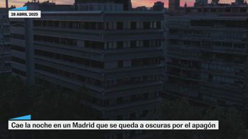 Así cae la noche en un Madrid a oscuras por el apagón