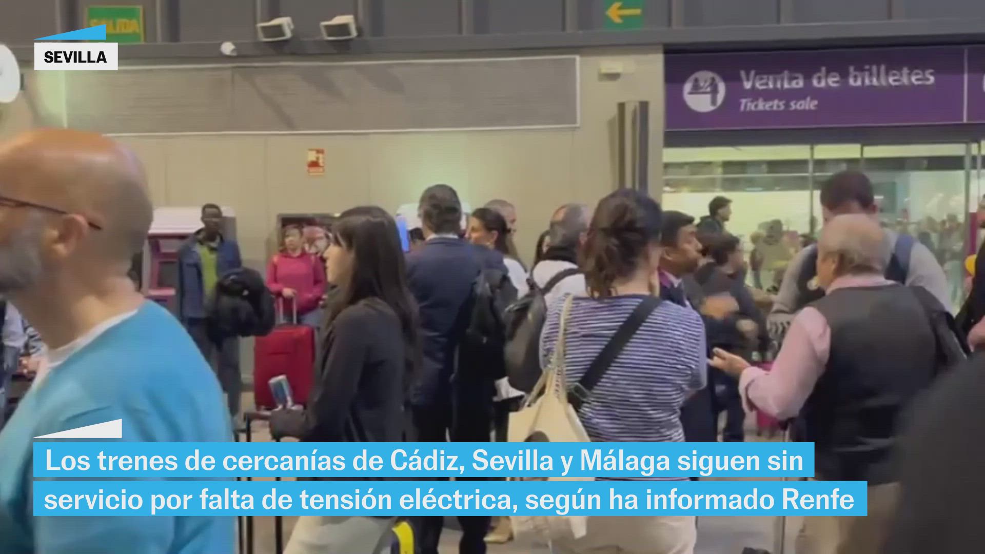 Siguen sin servicio las cercanías de Cádiz, Sevilla y Málaga