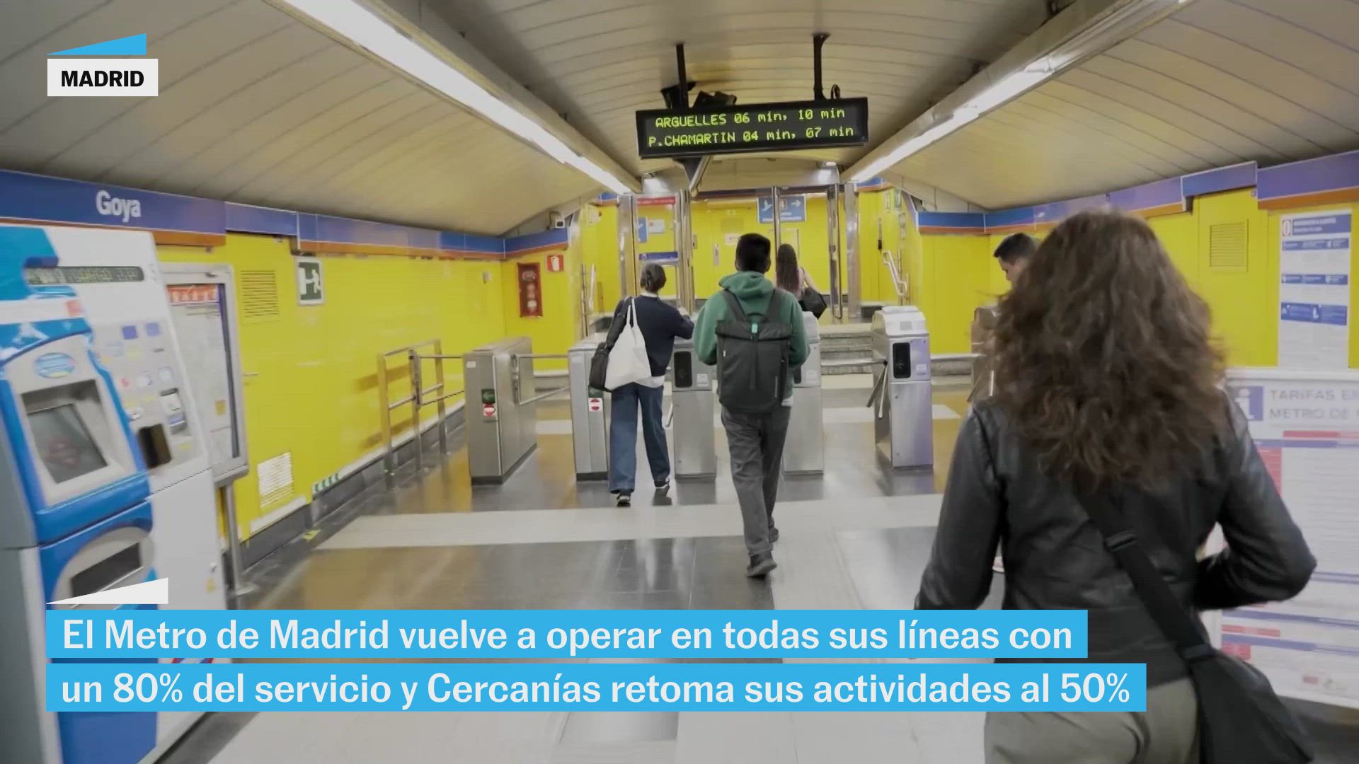 El Metro de Madrid vuelve a operar