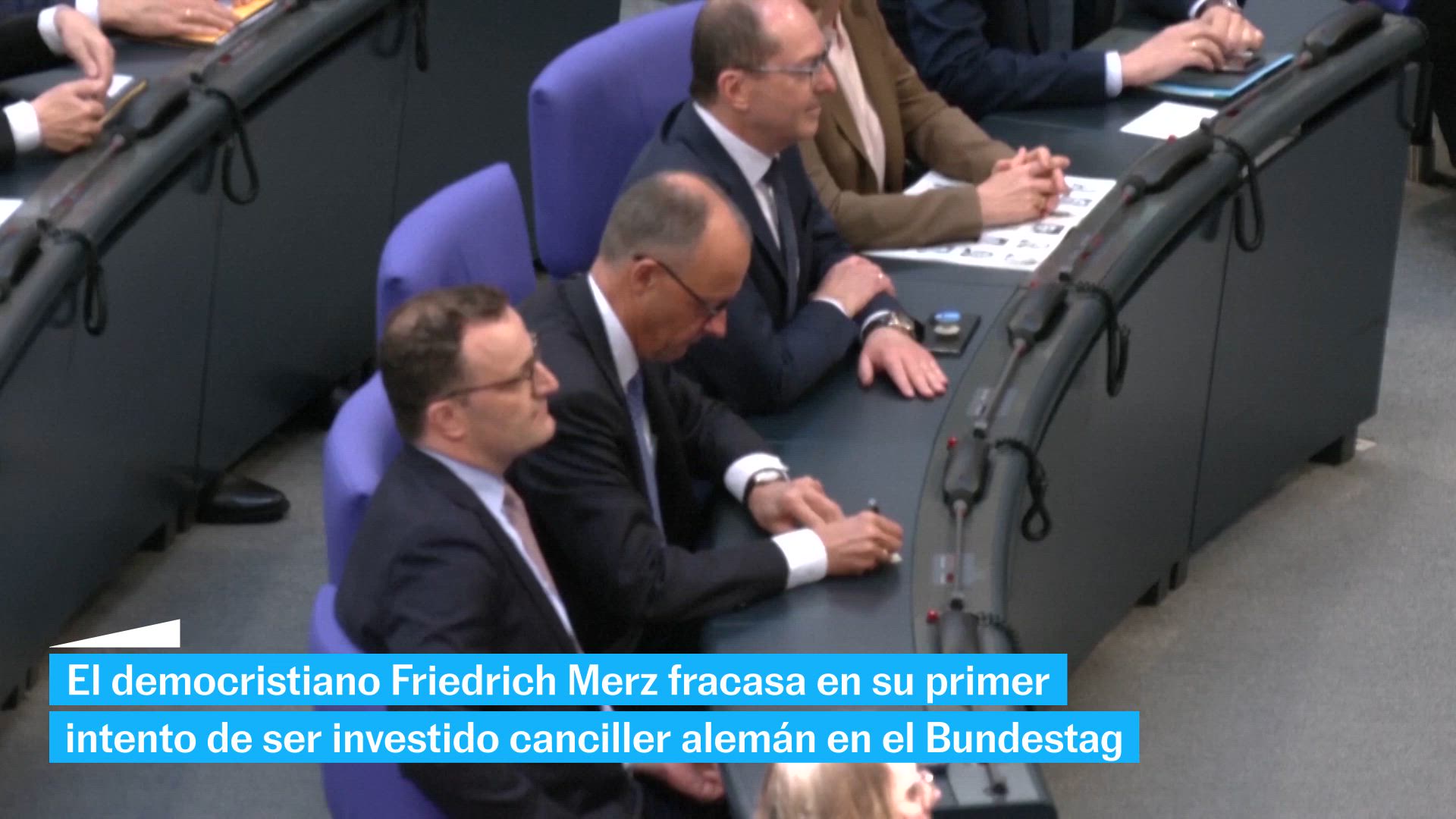 Merz fracasa en el Bundestag: "El diputado no ha alcanzado la mayoría requerida"