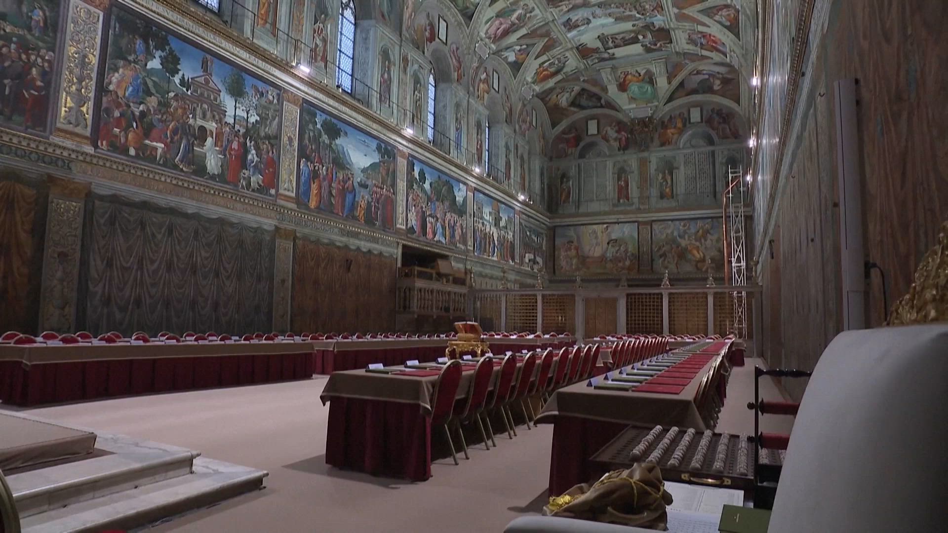 Así se ve la Capilla Sixtina antes del Cónclave
