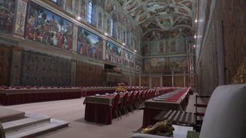 Así se ve la Capilla Sixtina antes del Cónclave