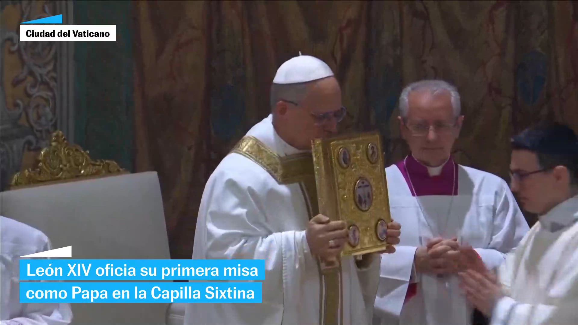 León XIV oficia su primera misa como Papa en la Capilla Sixtina