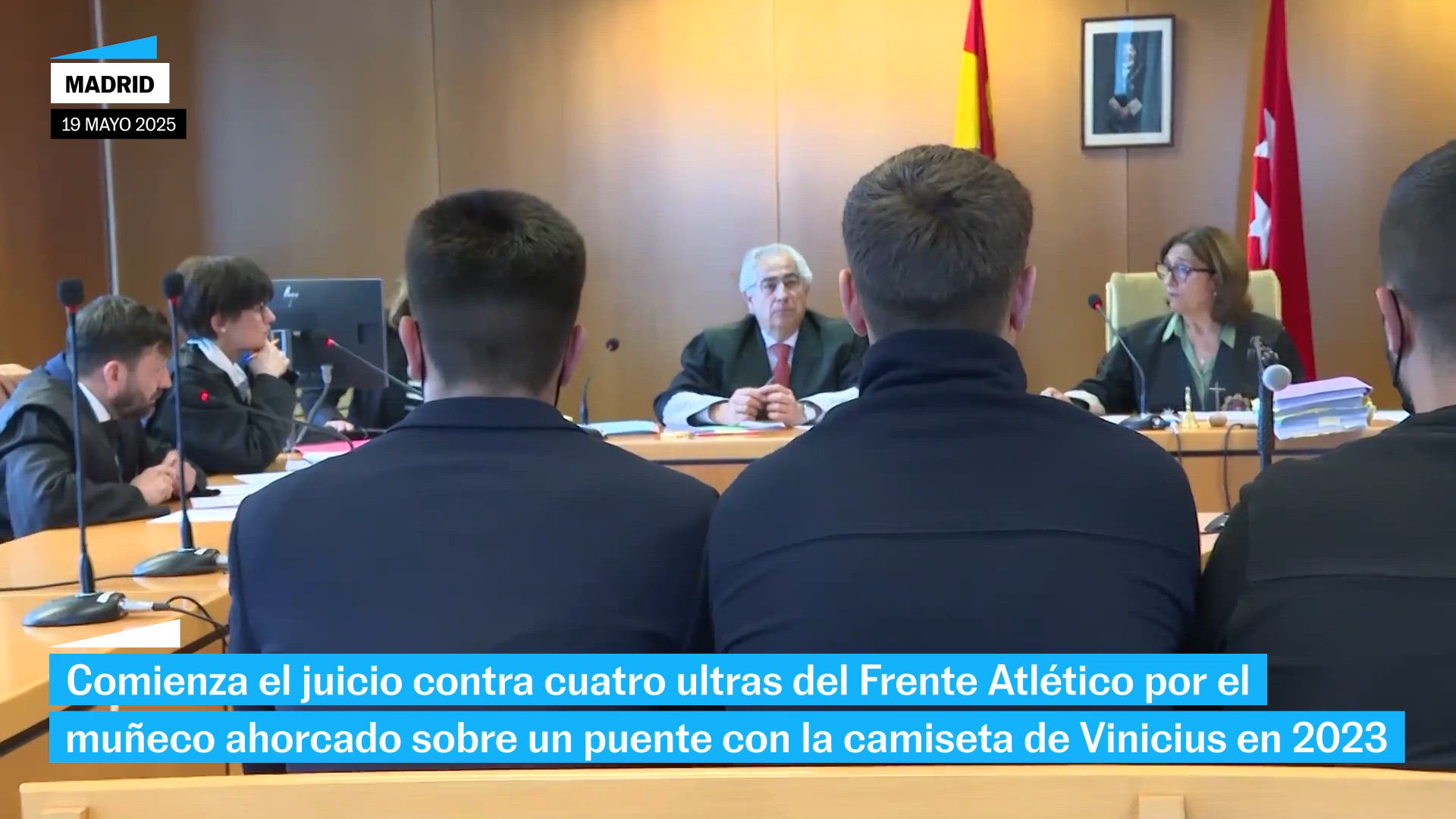 Vinicius declara en el juicio por el muñeco ahorcado sobre un puente por ultras del Frente Atlético