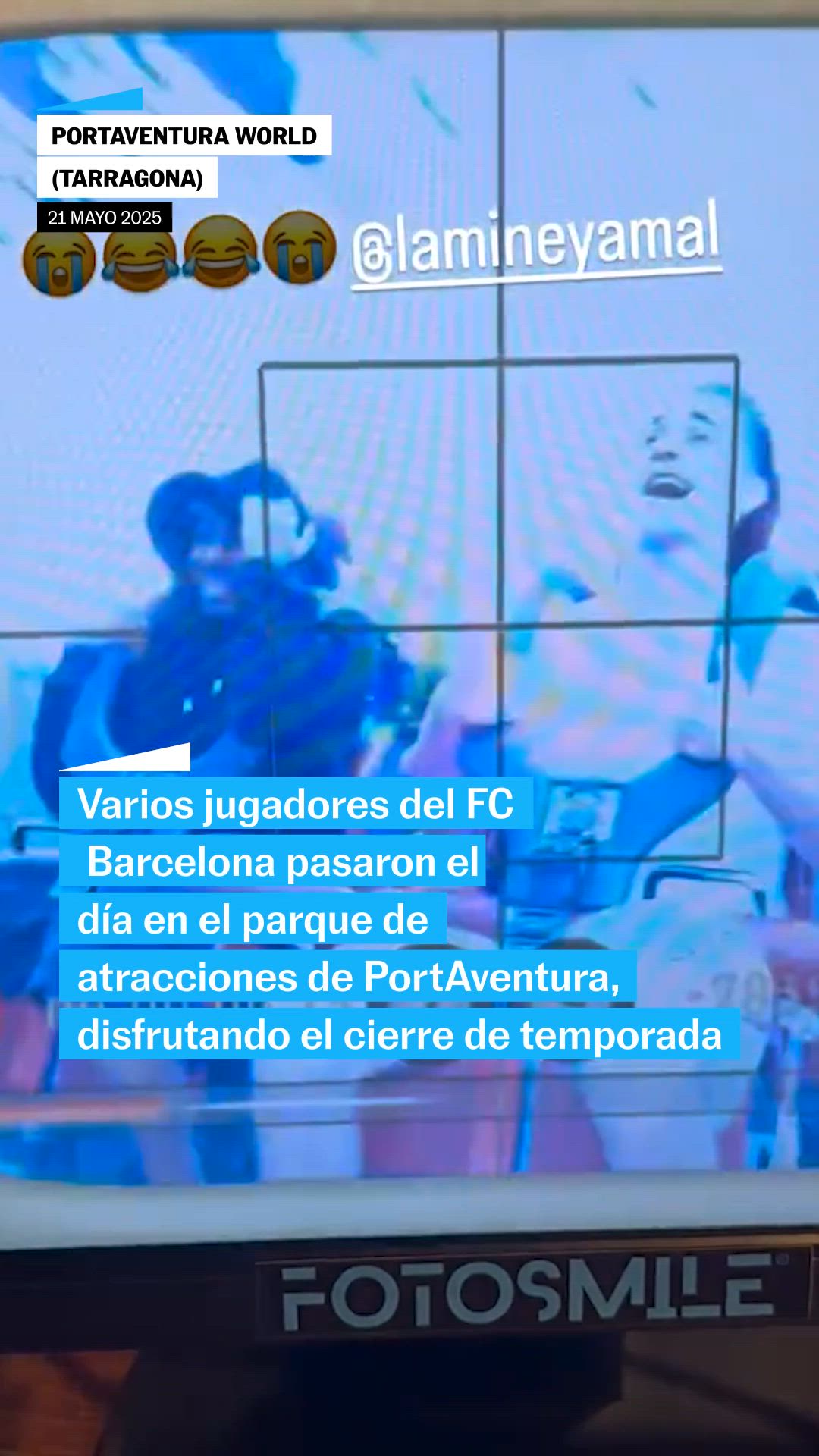 Los jugadores del Barça, en PortAventura