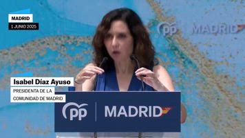 Ayuso durante un acto del PP: 