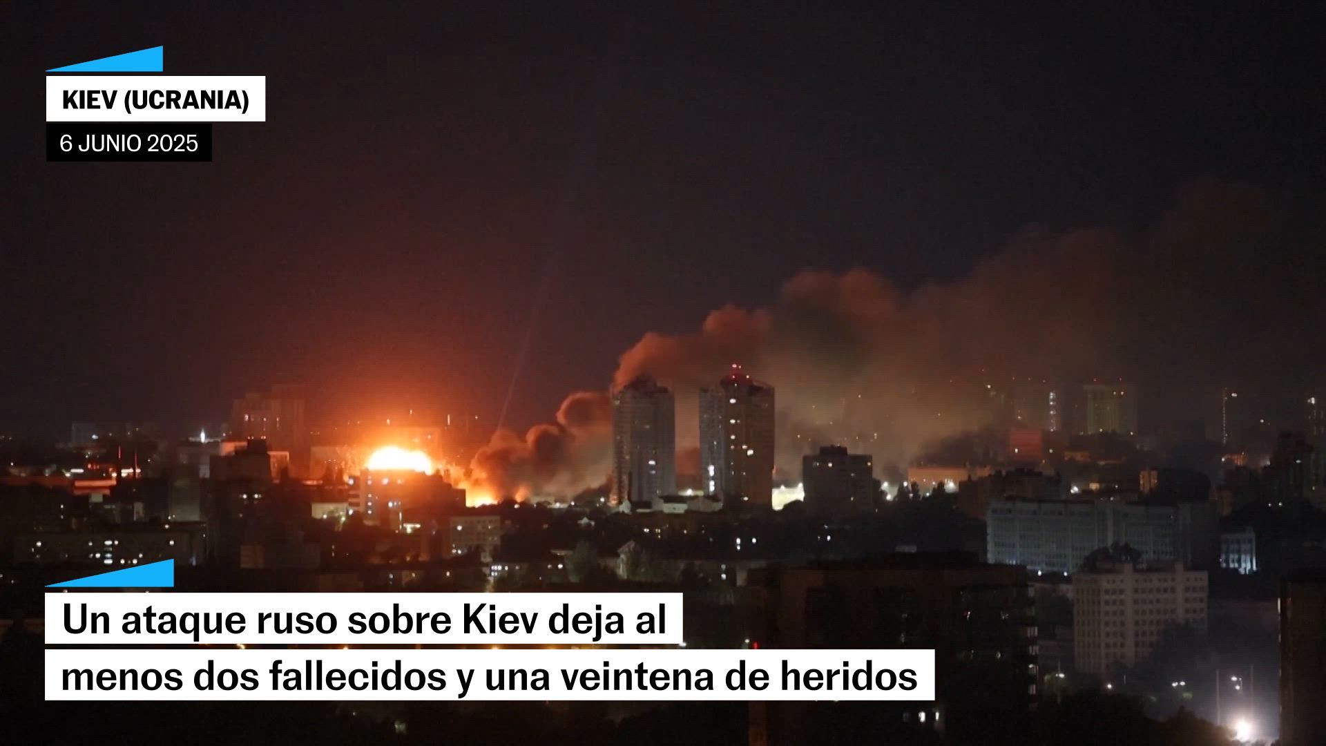 Un bombardeo ruso sobre Kiev deja al menos dos muertos y una veintena de heridos