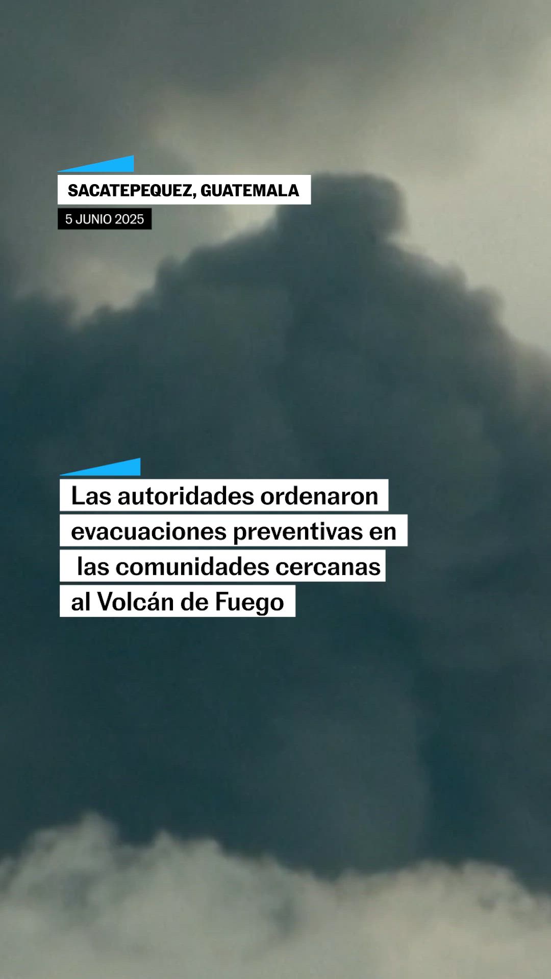 Volcán de Fuego genera evacuación de 500 personas