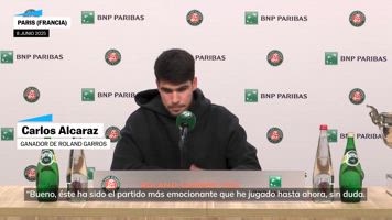 Carlos Alcaraz tras ganar Roland Garros: 
