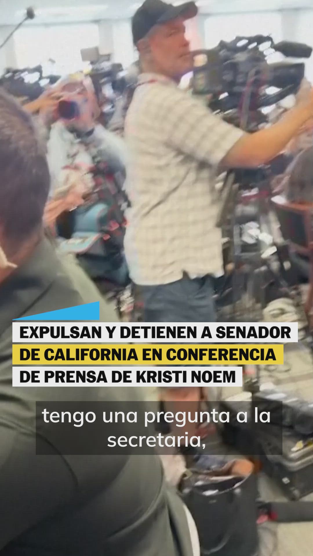 Senador es retirado de conferencia de Kristi Noem