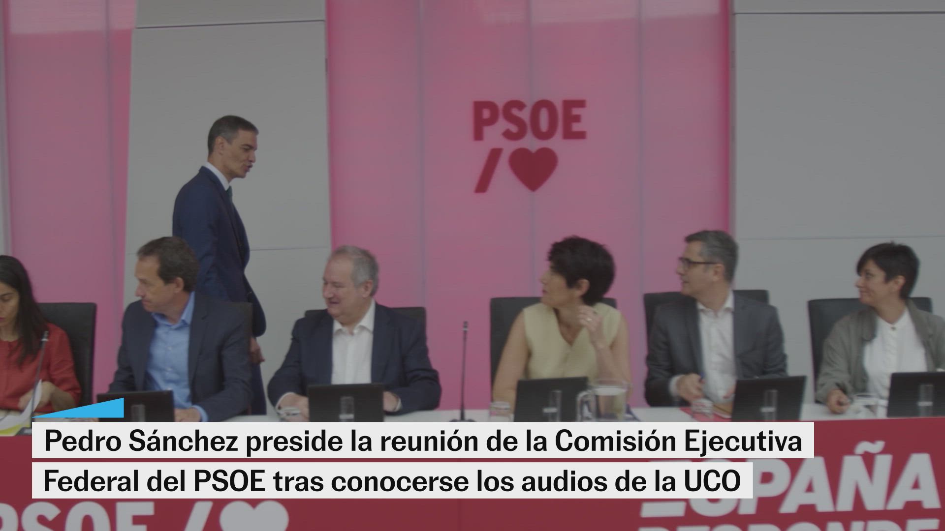 Sánchez preside la Comisión Ejecutiva Federal del PSOE tras conocerse los audios de la UCO