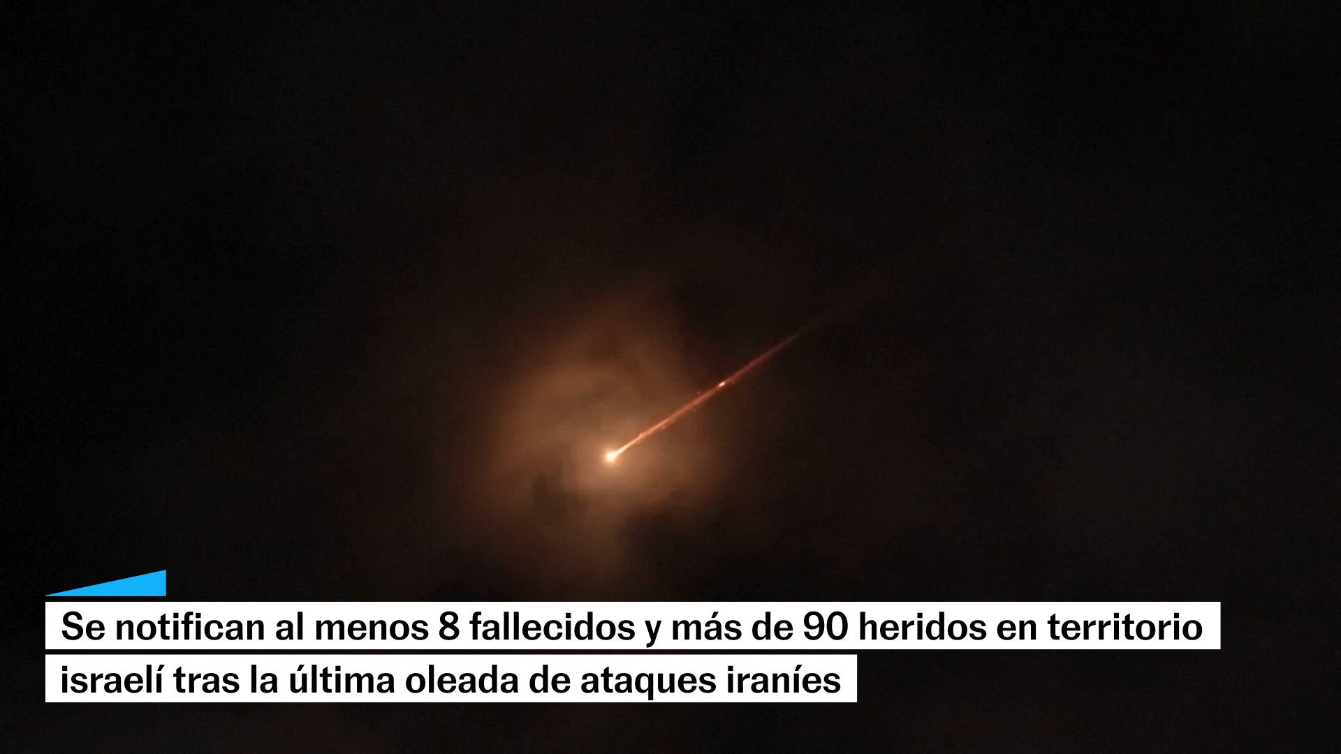 Ataque aéreo iraní causa 8 víctimas y más de 90 heridos en territorio israelí
