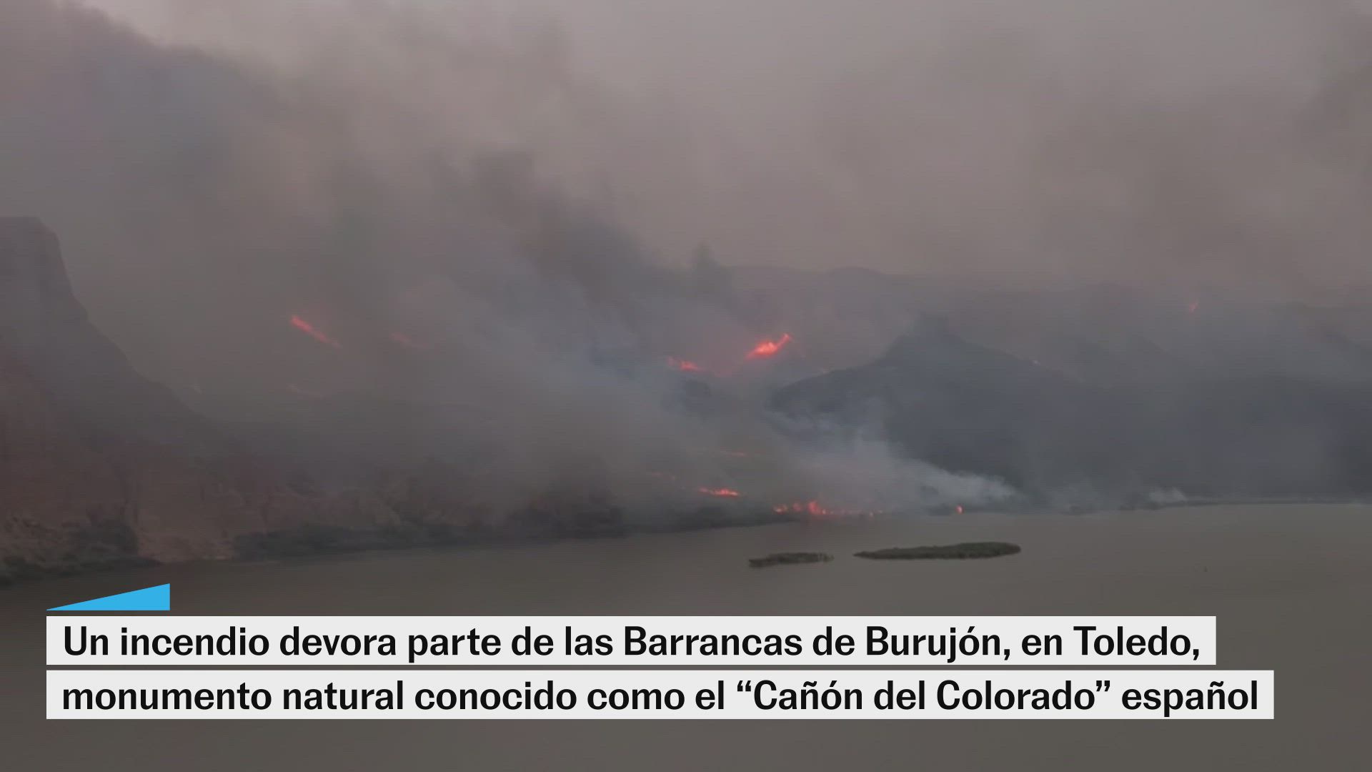 Un incendio devora parte del “Cañón del Colorado” español