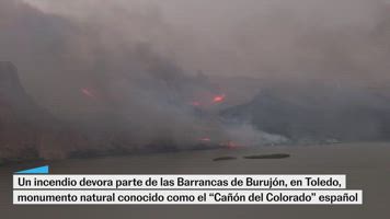 Un incendio devora parte del “Cañón del Colorado” español