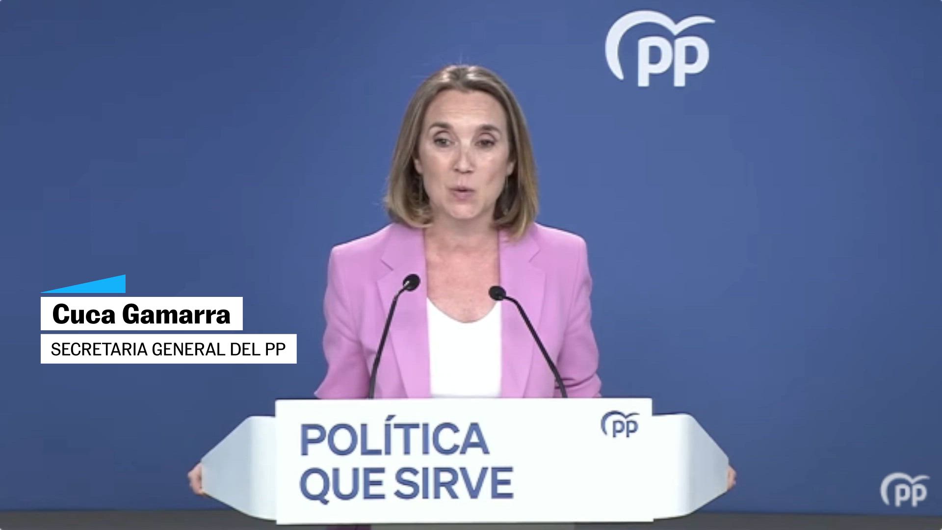 Cuca Gamarra anuncia que dejará la secretaría general del PP