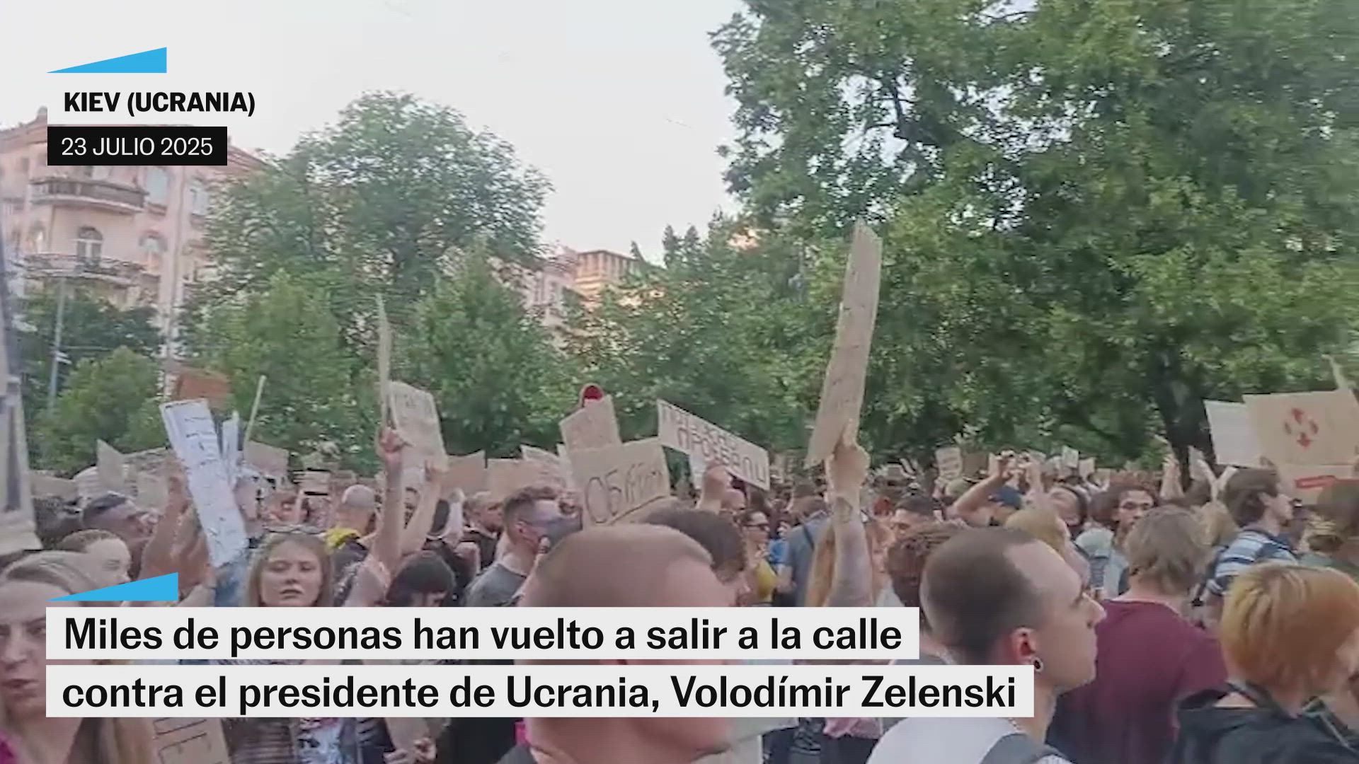 Crecen las protestas contra Zelenski en Kiev