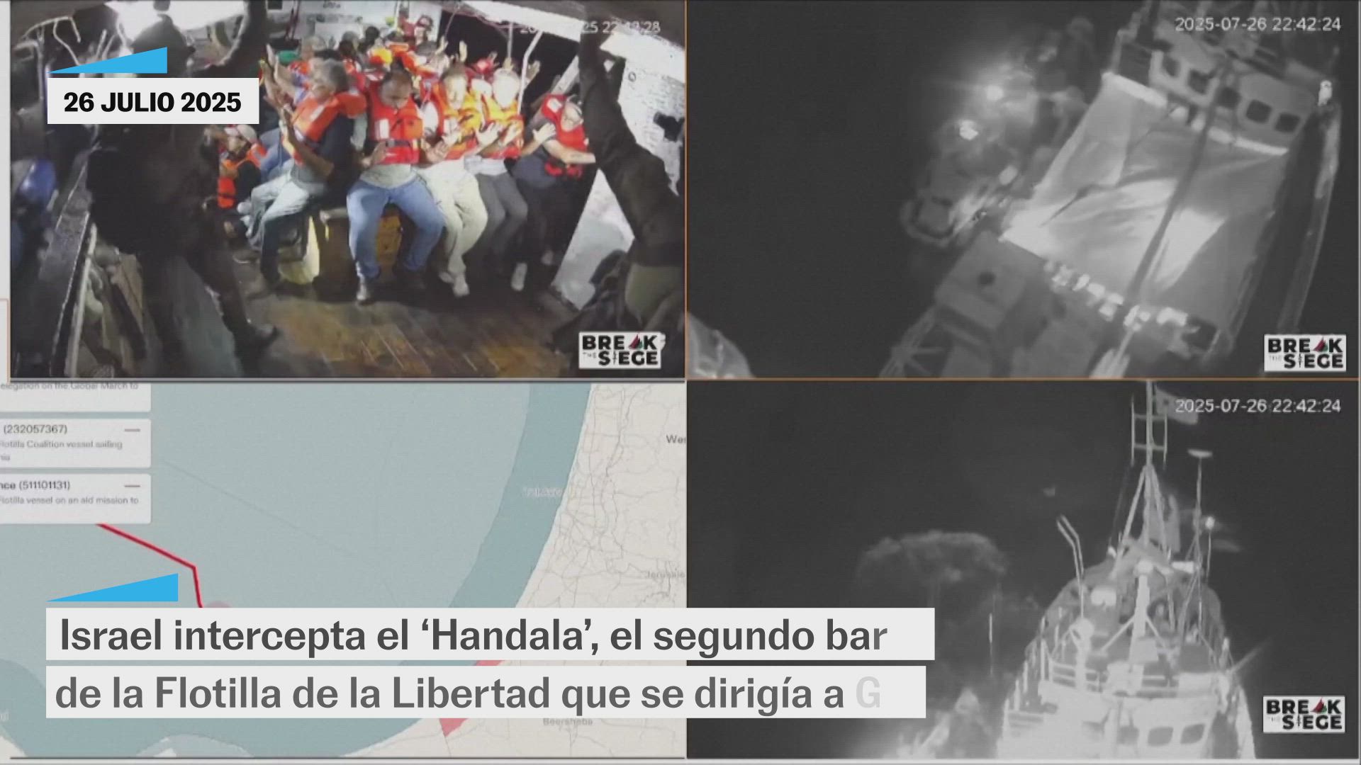 Israel intercepta el ‘Handala’, el segundo barco de la Flotilla de la Libertad que se dirigía a Gaza