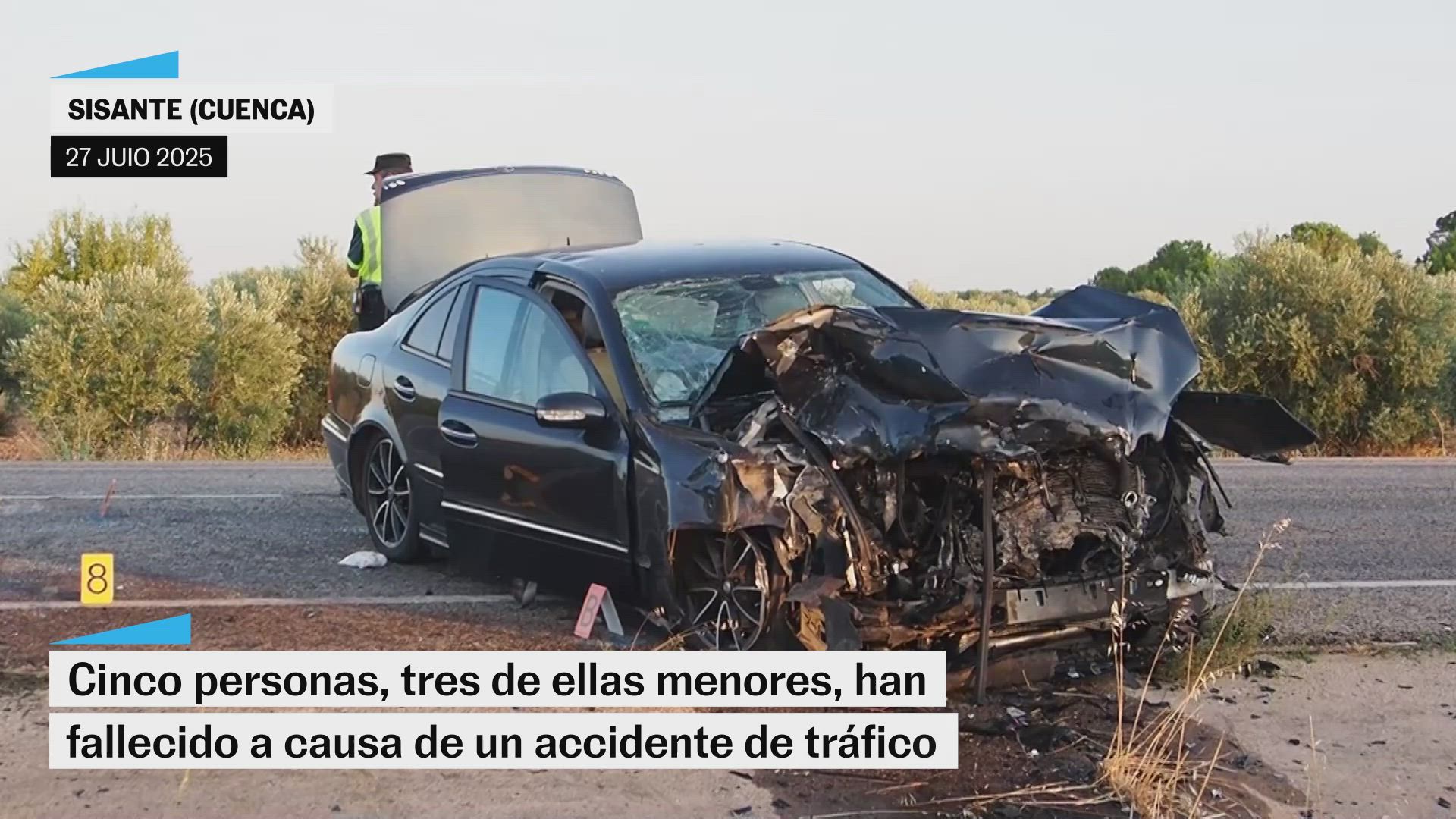 Cinco personas, tres de ellas menores, han fallecido a causa de un accidente de tráfico