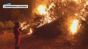 Incendio en Caminomorisco (Cáceres)