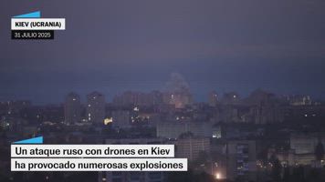 Un ataque ruso con misiles y drones provoca numerosas explosiones en Kiev