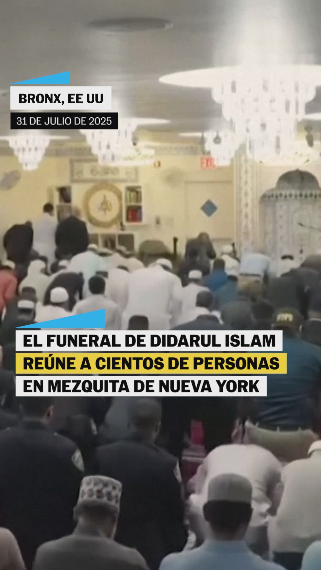 Funeral de policía asesinado en Nueva York