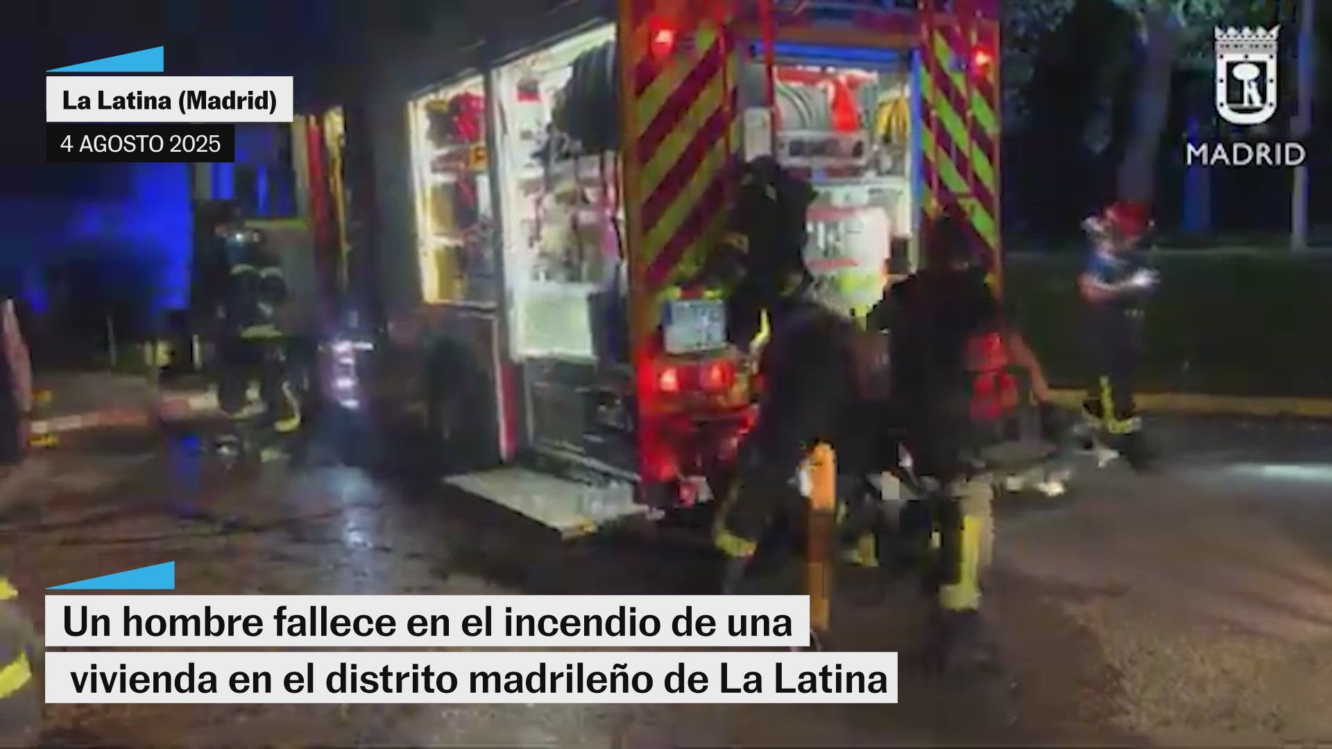Fallece un hombre en un incendio en La Latina
