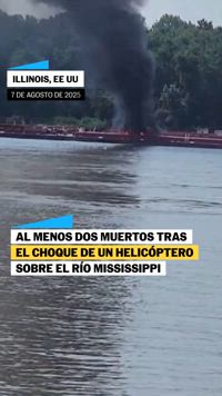 Choca helicóptero con barco en Mississipi