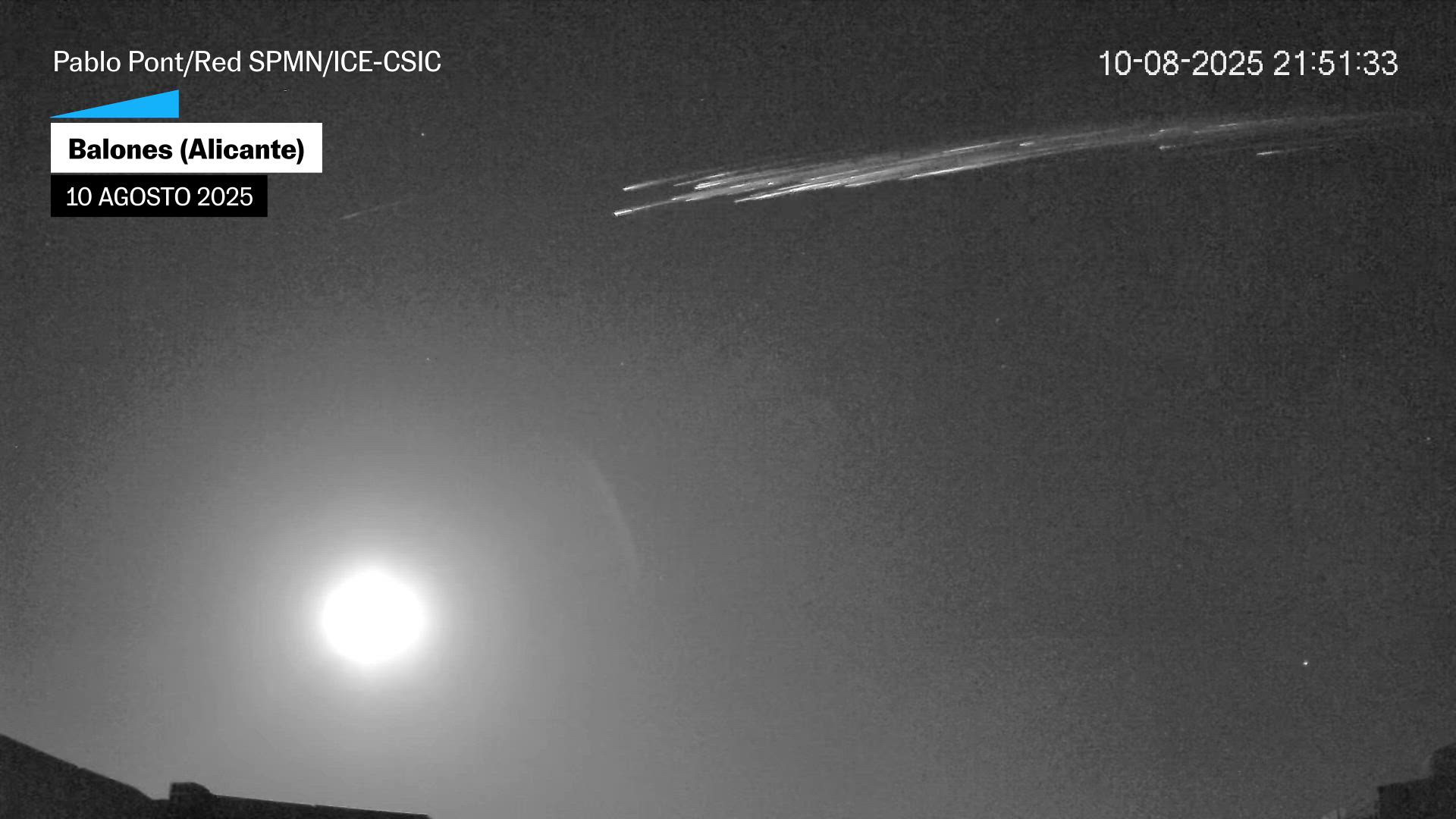 Restos del cohete chino 'Jielong-3' iluminan el cielo del sureste español