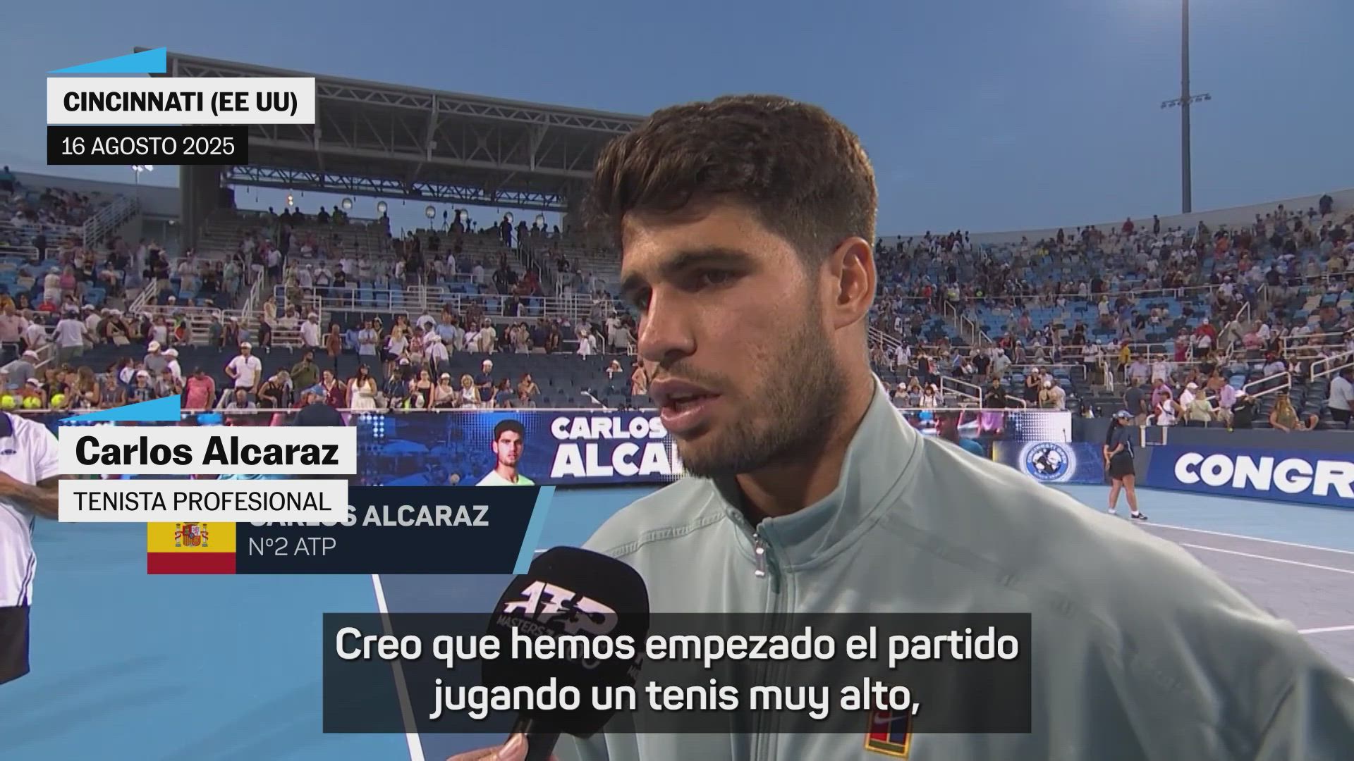 Alcaraz tras vencer a Zverev: "Siempre es duro ver a alguien sufriendo así"