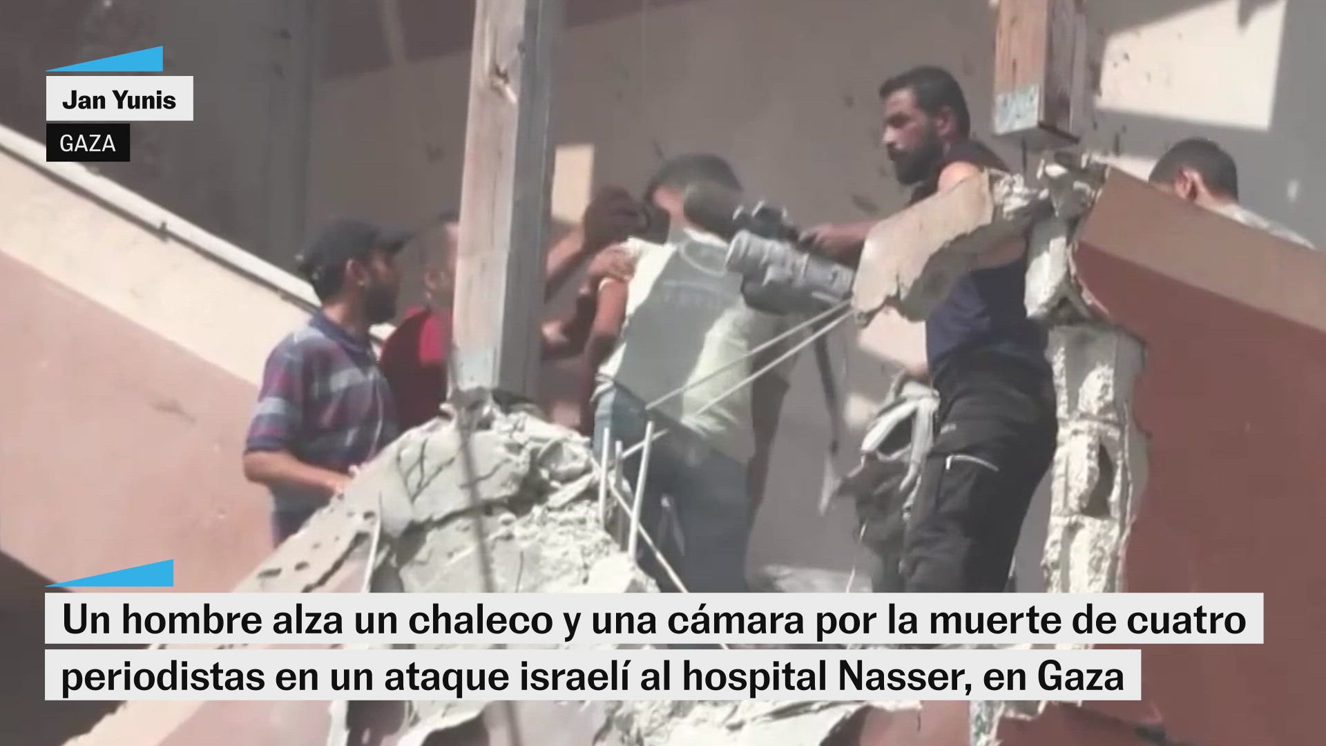 Al menos cuatro periodistas muertos en un ataque israelí al hospital Nasser, en Gaza