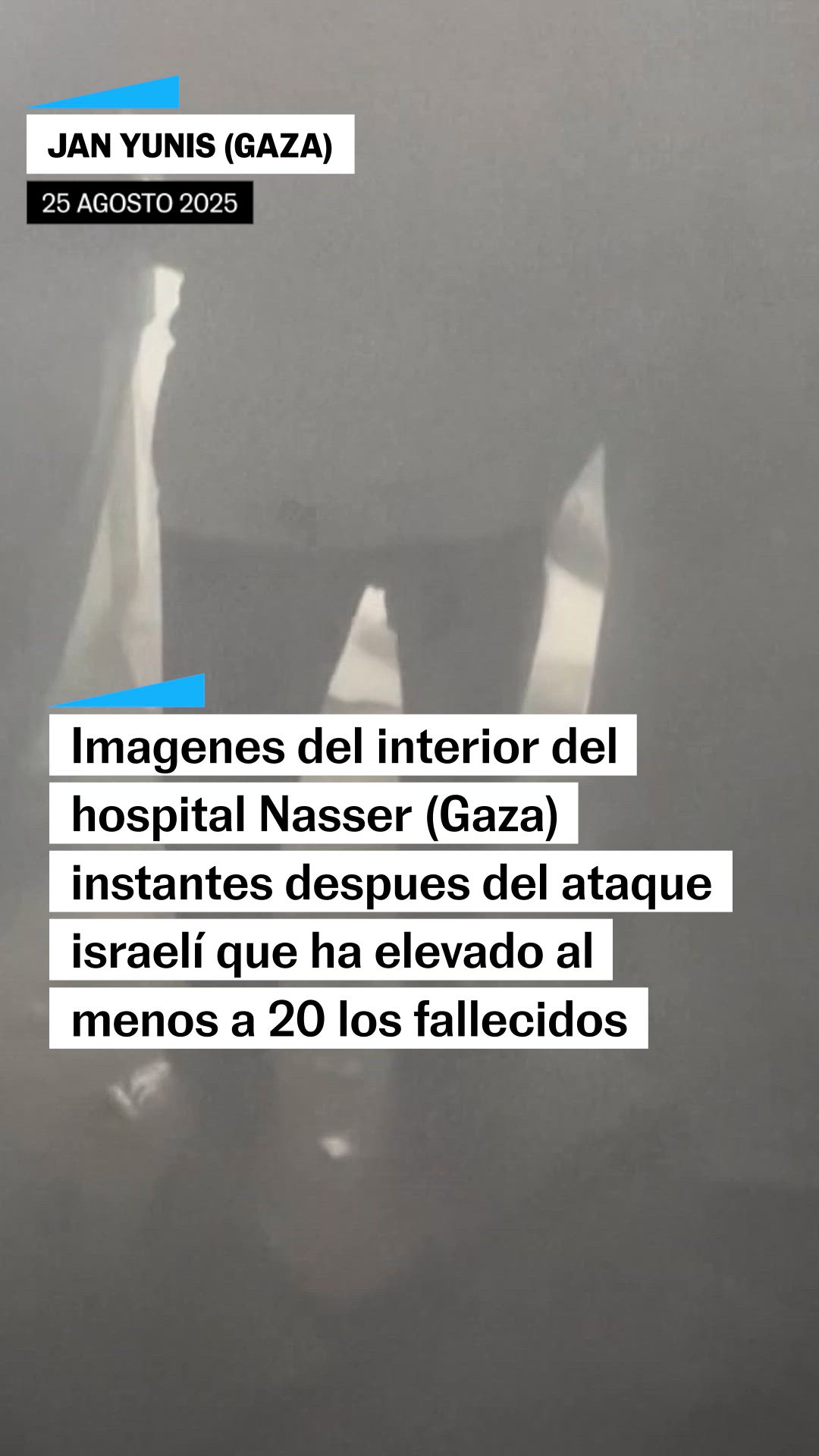 Imágenes del hospital Nasser tras el ataque israelí que deja al menos 20 muertos