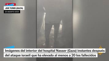 GAZA | Imágenes del hospital Nasser tras el doble ataque israelí que deja al menos 20 muertos | EL PAÍS