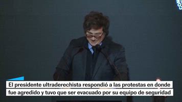 Milei Reacciona protestas