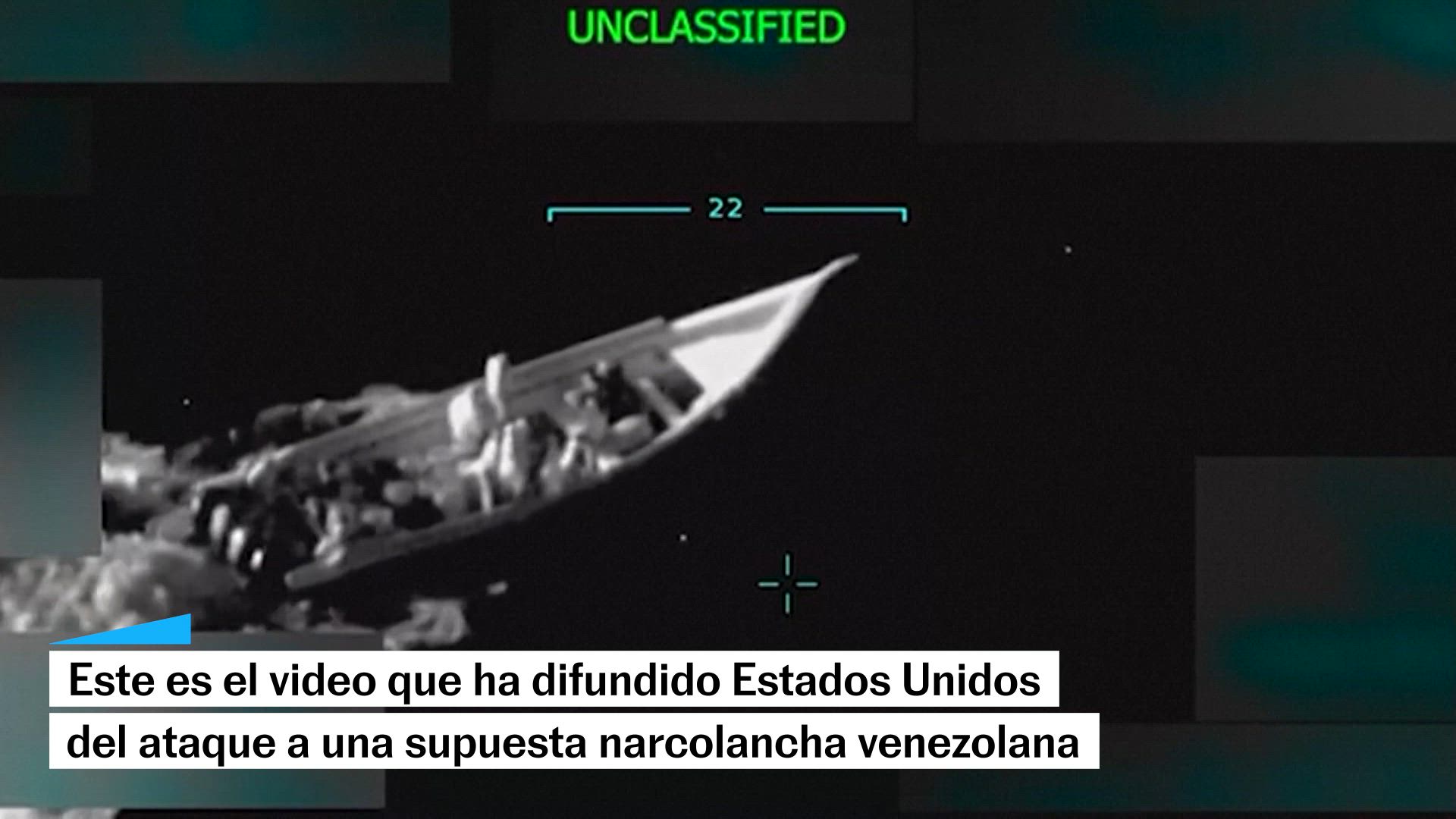 El vídeo que ha difundido Estados Unidos del ataque a una supuesta narcolancha venezolana