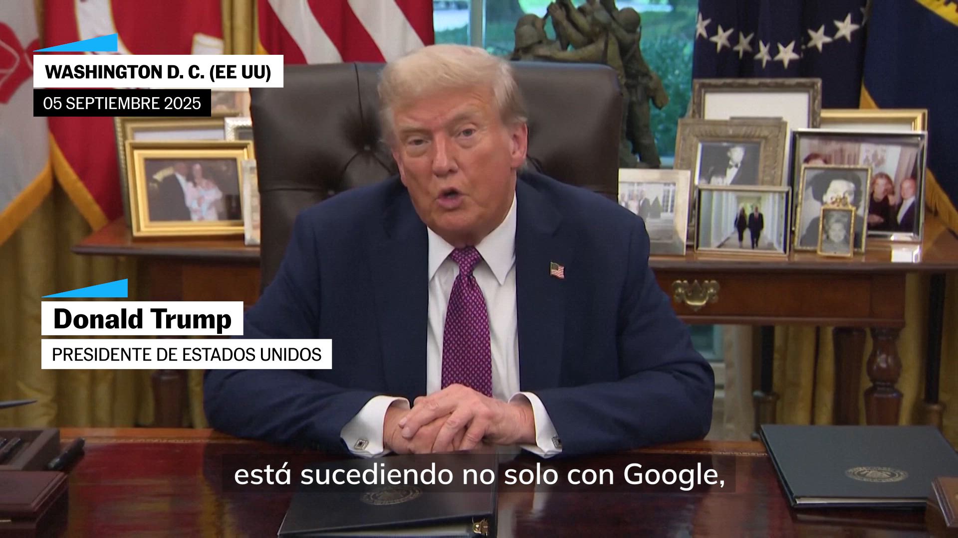 Trump amenaza con más aranceles a Europa por la multa a Google: "Si tienen que pagar, que nos paguen a nosotros"