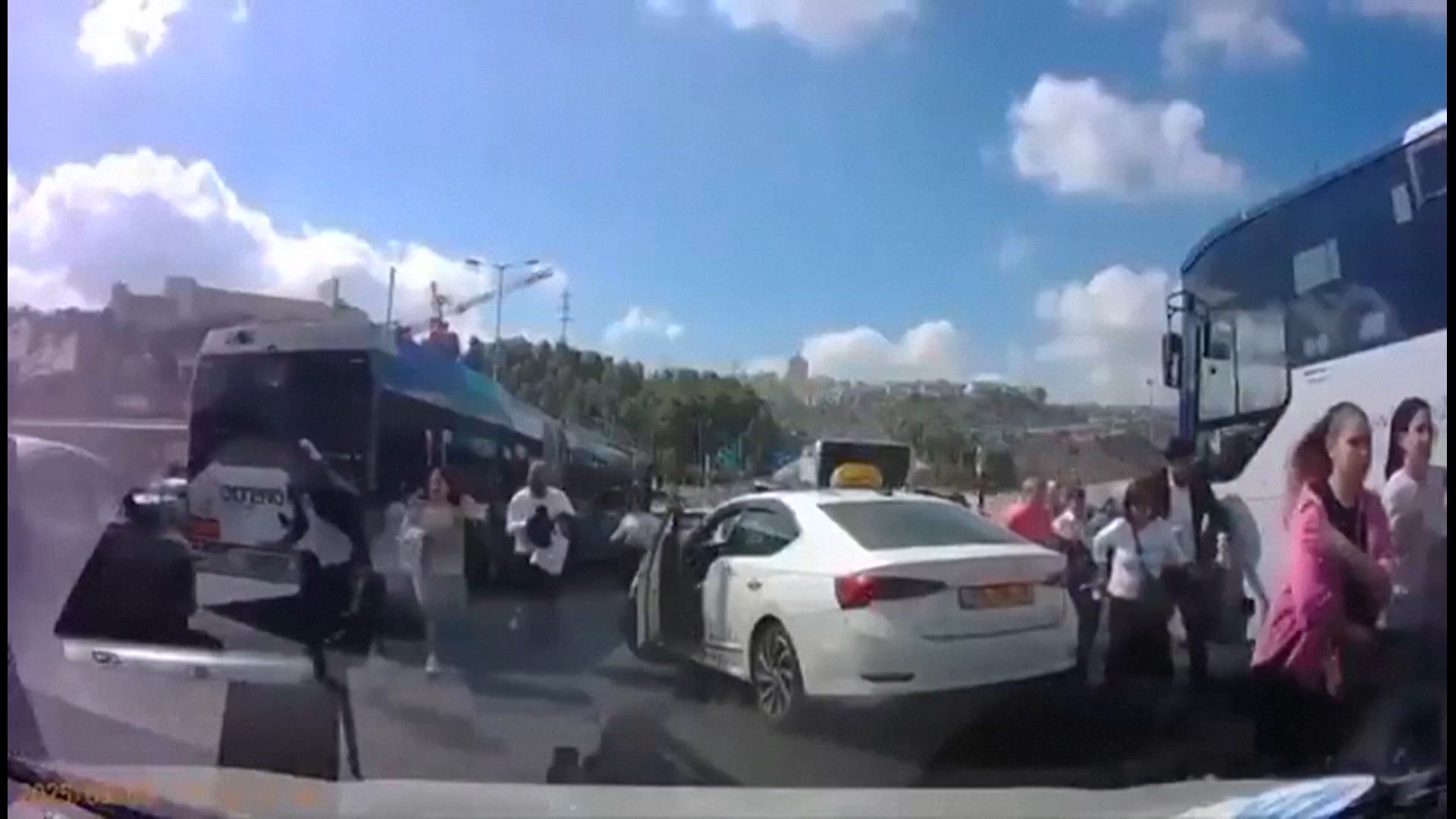 El momento del tiroteo en Jerusalén