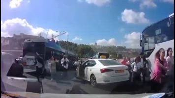 El momento del tiroteo en Jerusalén