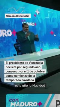 Nicolás Maduro vuelve a adelantar al 1 de octubre el inicio de la Navidad en Venezuela
