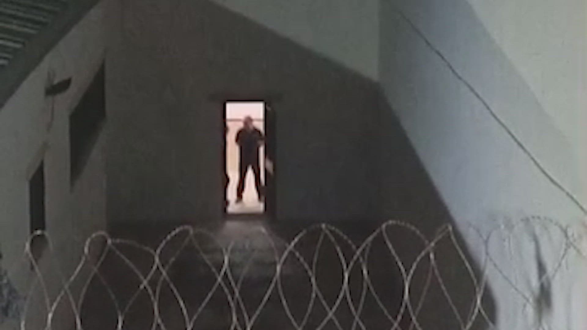 Imágenes de la fuga de un hombre en prisión