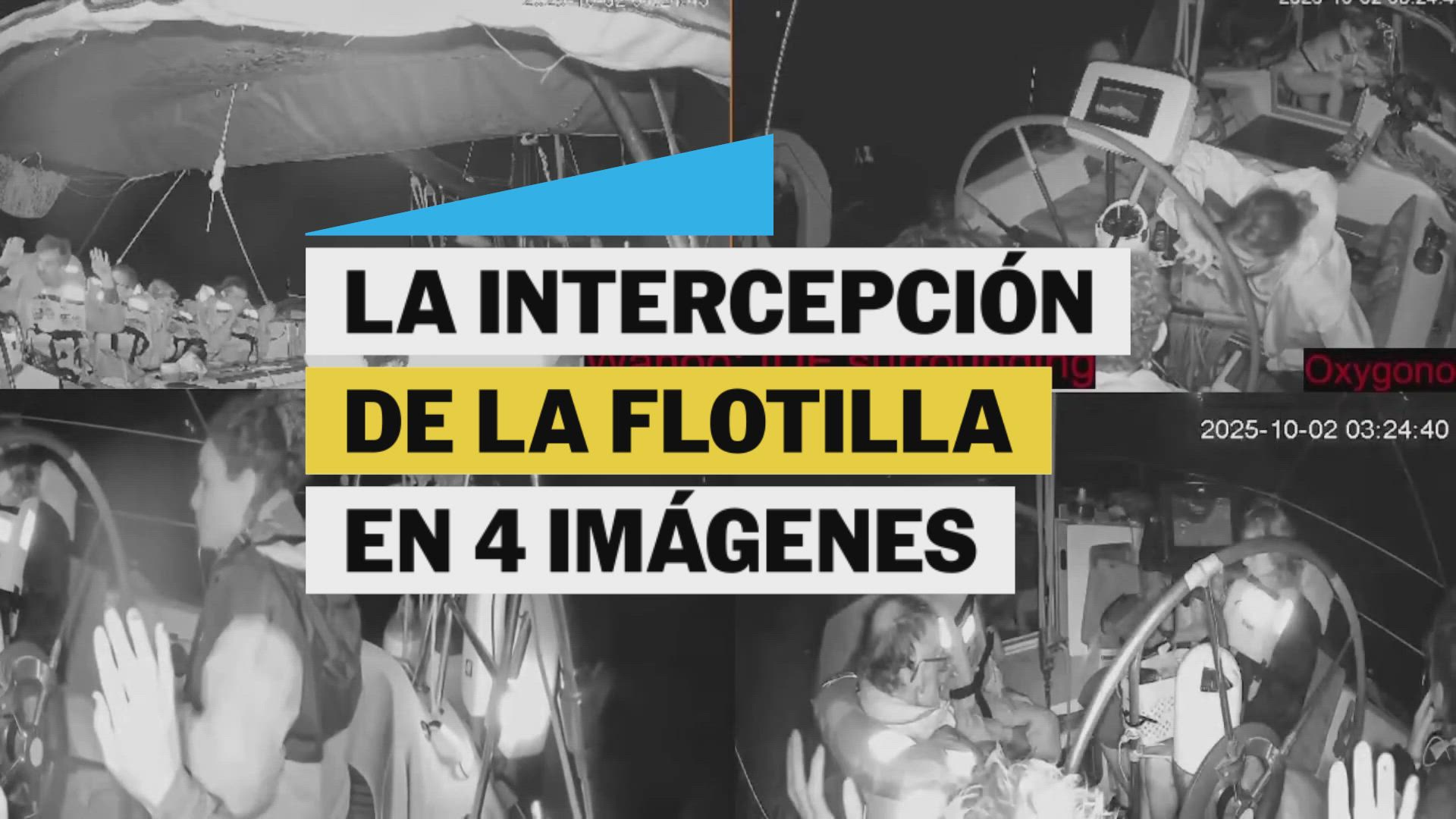 La intercepción de la flotilla Sumud en 4 imágenes
