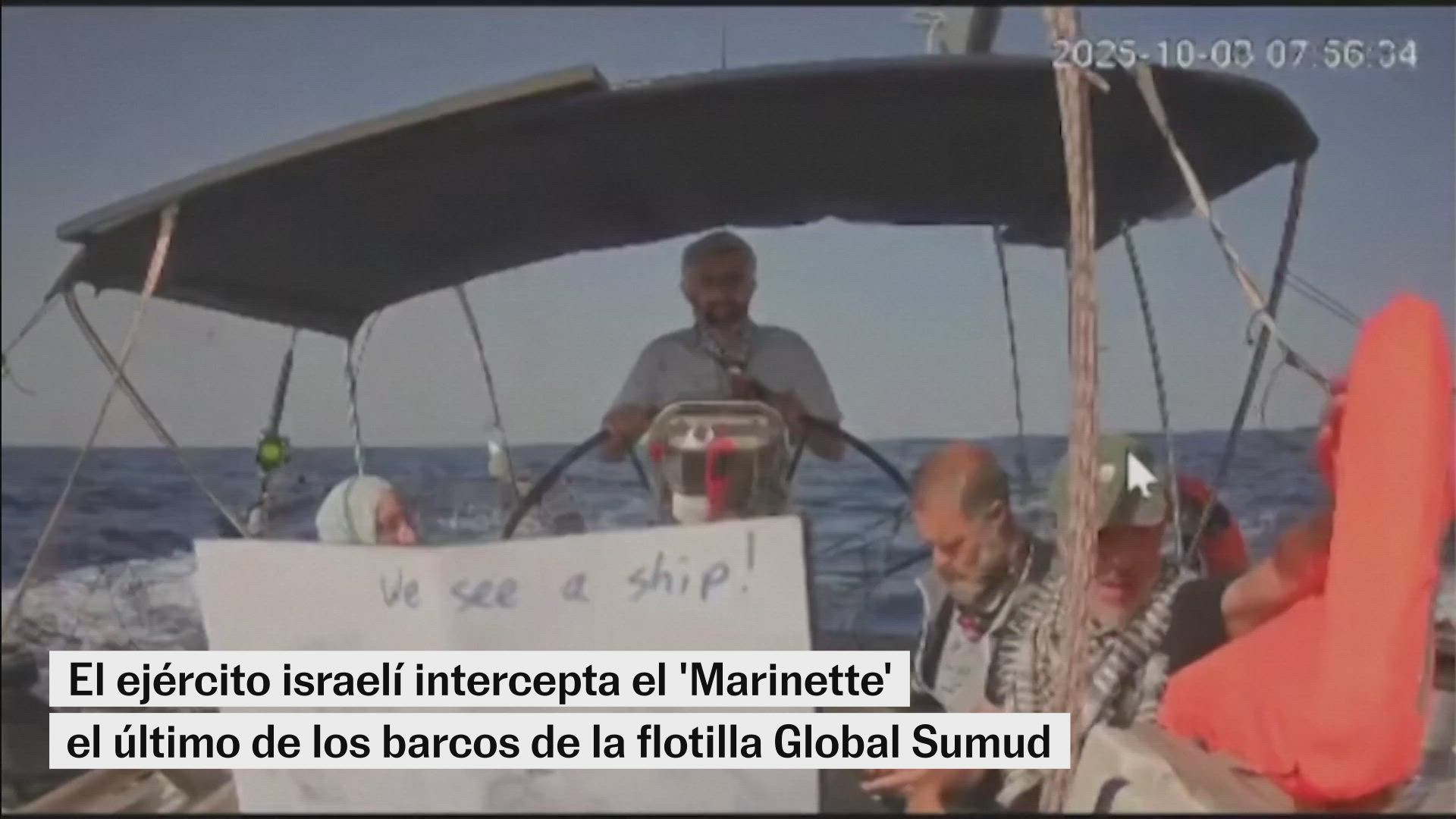 Interceptado el ‘Marinette’, el último de los barcos de la flotilla humanitaria hacia Gaza