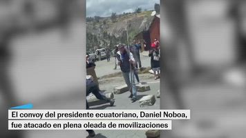 Atacado el convoy de Daniel Noboa