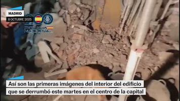 Así son las primeras imágenes del edificio que se derrumbó el pasado martes en el centro de Madrid