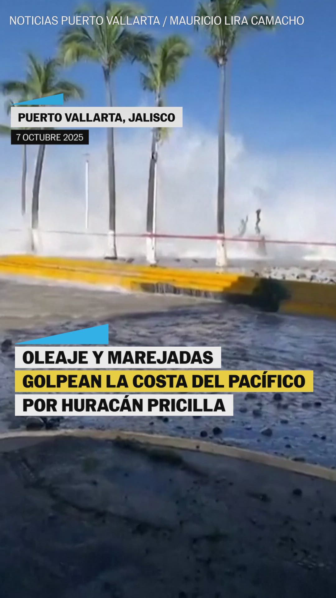 Oleaje por huracán 'Priscilla'