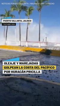 Oleaje por huracán 'Priscilla'