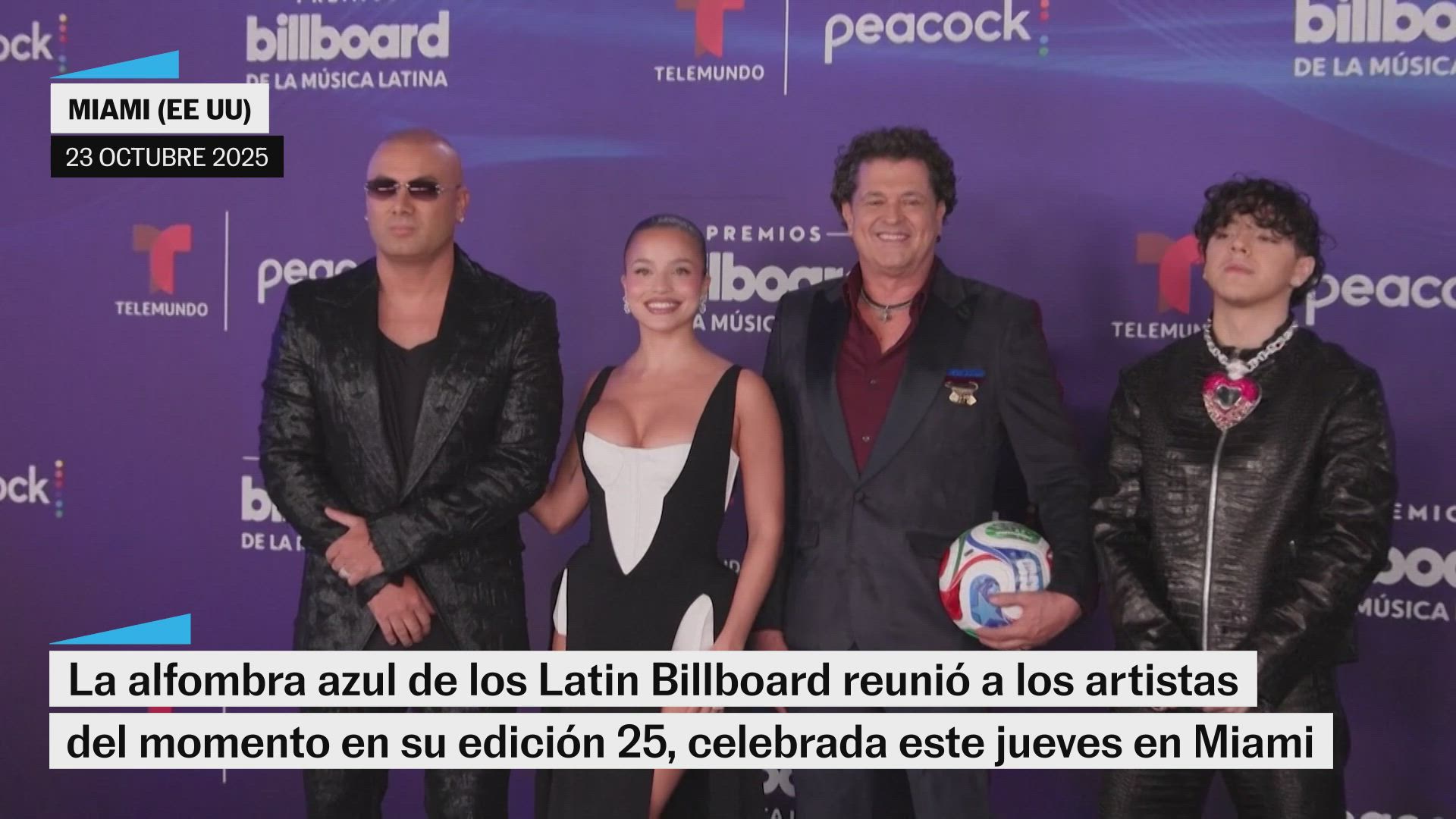 Las imágenes de la alfombra azul de los Latin Bilboard