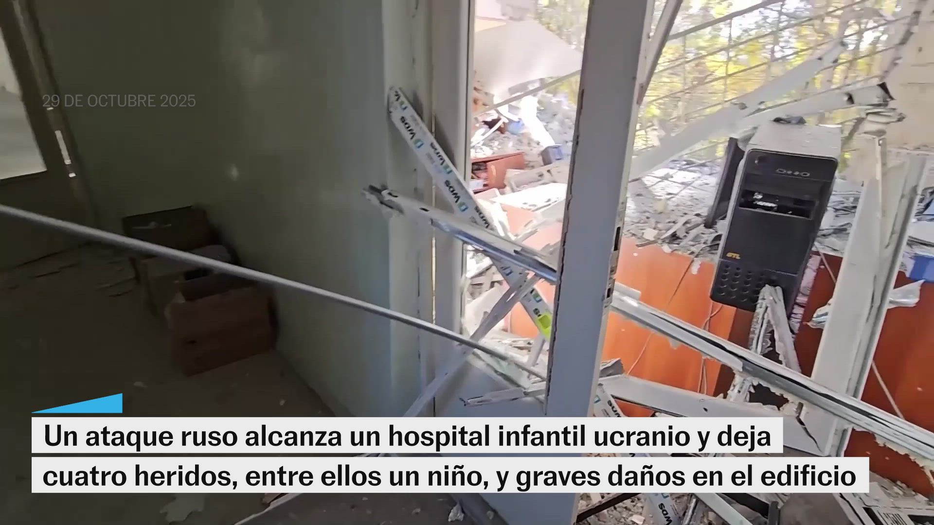 Rusia bombardea un hospital infantil ucranio y deja cuatro heridos