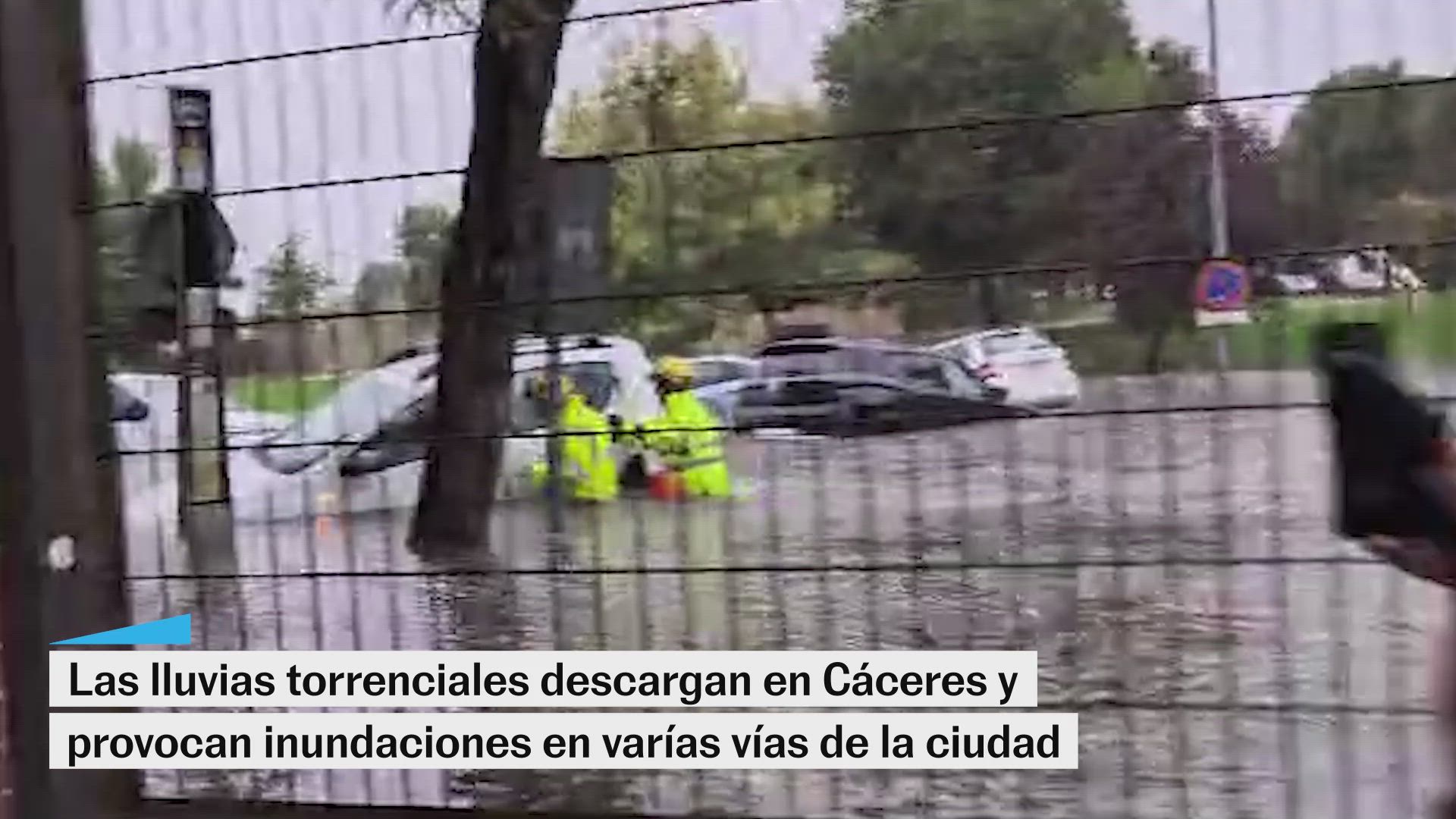 Las lluvias torrenciales caen sobre Cáceres