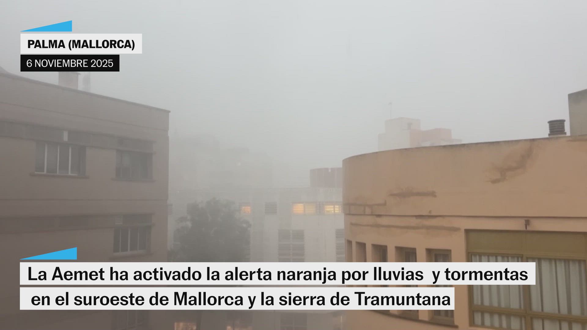Se activa la alerta naranja por lluvias y tormentas en Palma