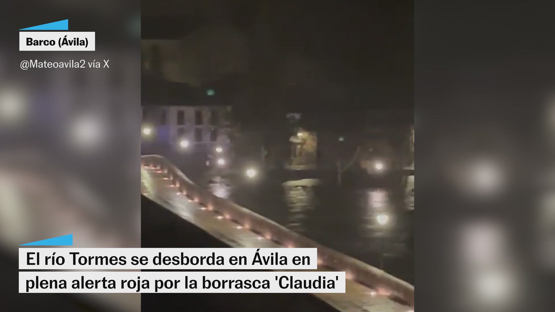 El río Tormes se desborda en plena alerta roja por la borrasca Claudia
